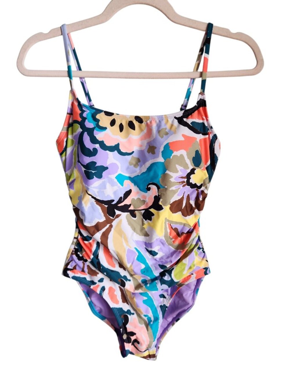 Anne Cole Swimsuit 8 Multicolor Women's One Piece Tummy Control Bathing Suit NEW